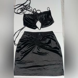 Black two piece going out set
